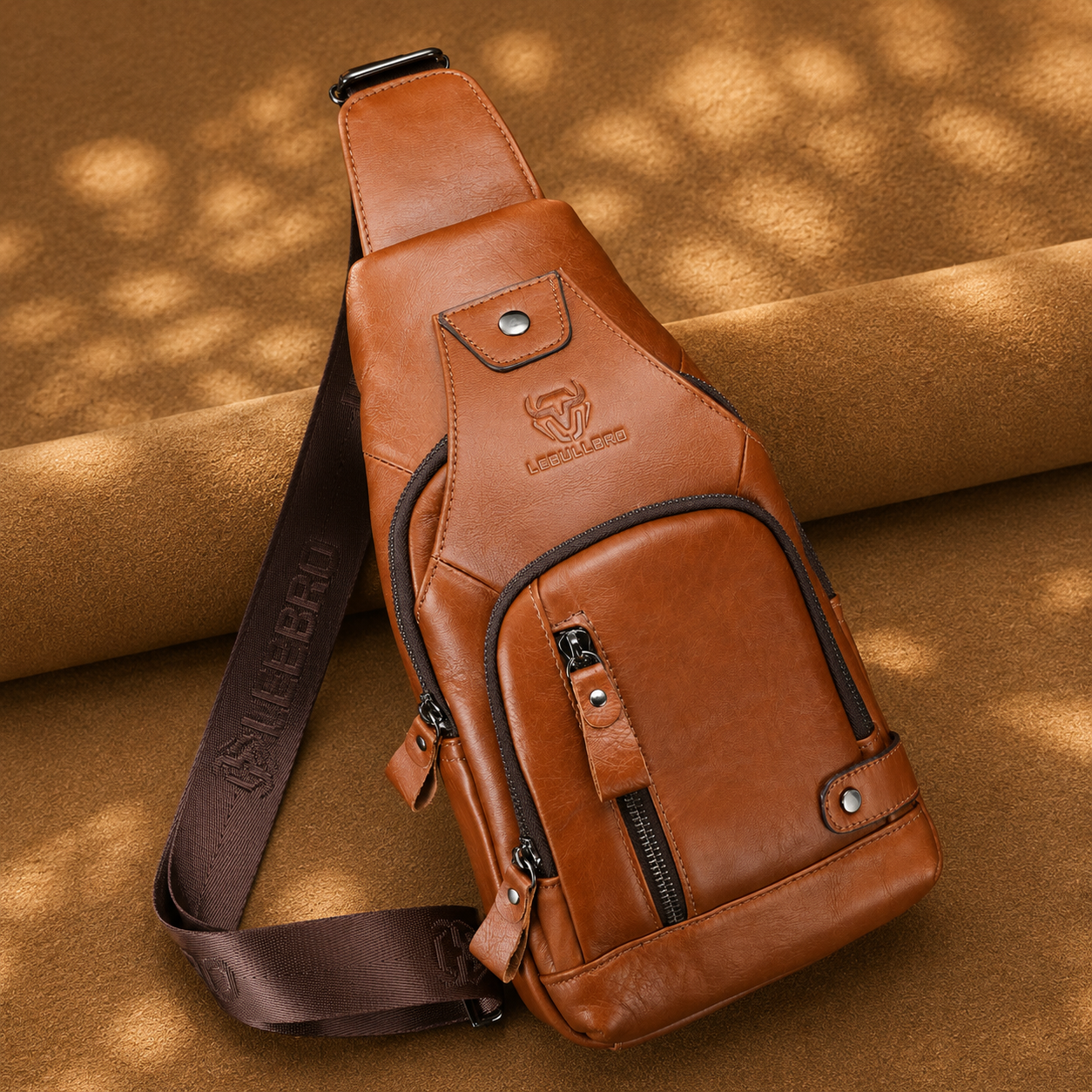 Leather Sling Backpack