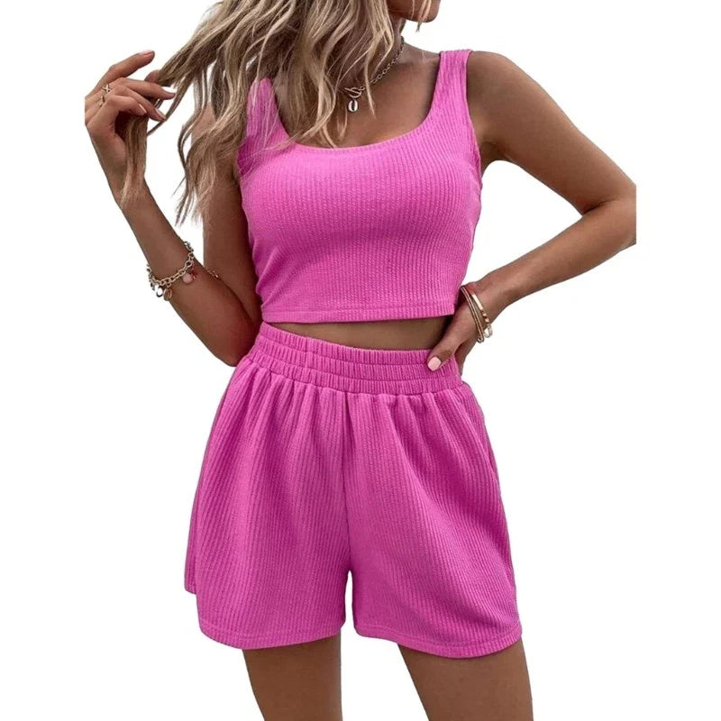 Ribbed Shorts Set