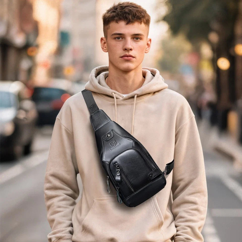 Leather Sling Backpack