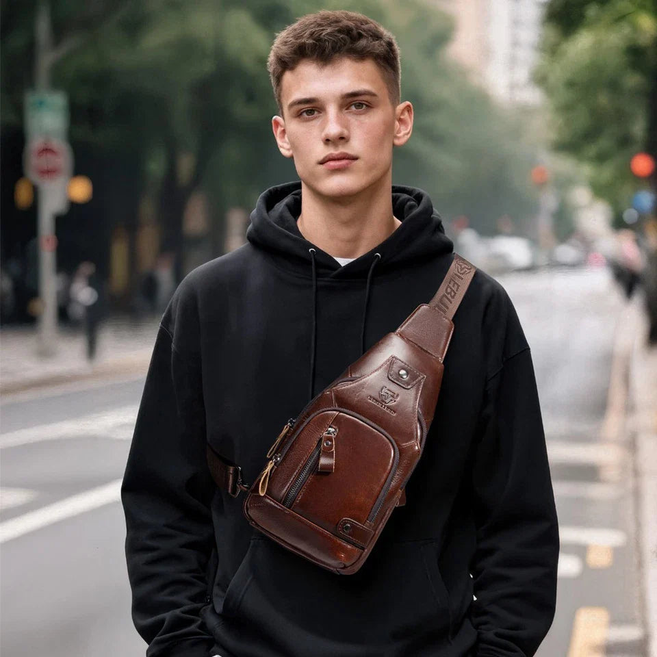 Leather Sling Backpack